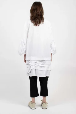 Comme Des Garçons Comme Des Garçons Ruffle Shirt Dress White| Dresses