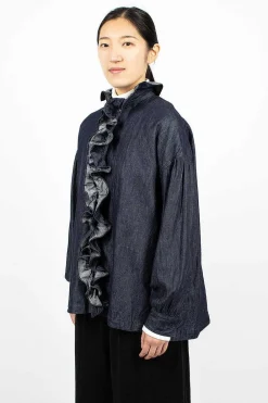 Toujours Ruffle Shirt 6.5Oz Denim| Shirts
