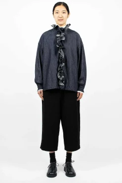 Toujours Ruffle Shirt 6.5Oz Denim| Shirts
