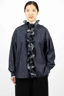 Toujours Ruffle Shirt 6.5Oz Denim| Shirts