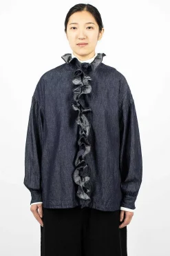 Toujours Ruffle Shirt 6.5Oz Denim| Shirts