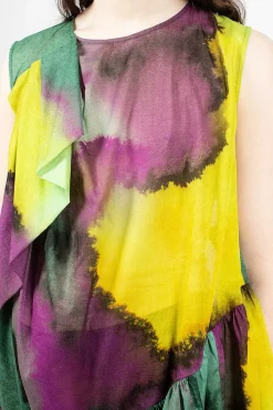Dries Van Noten Ruffle Top Yellow Dye| Tops