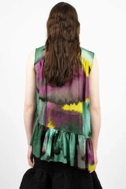 Dries Van Noten Ruffle Top Yellow Dye| Tops