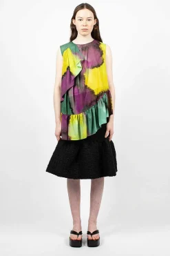 Dries Van Noten Ruffle Top Yellow Dye| Tops