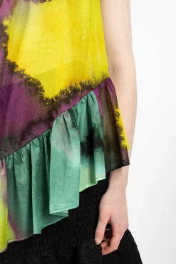 Dries Van Noten Ruffle Top Yellow Dye| Tops