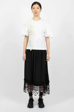 Simone Rocha Ruffle T-Shirt White| Tops