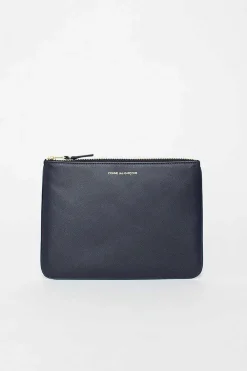 Comme des Garçons Wallets Sa5100 Classic Leather Pouch Navy| Wallets