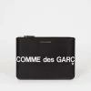 Comme des Garçons Wallets Sa5100Hl Black Huge Logo Pouch| Wallets