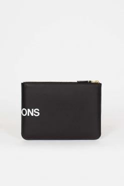 Comme des Garçons Wallets Sa5100Hl Black Huge Logo Pouch| Wallets