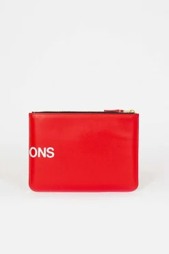 Comme des Garçons Wallets Sa5100Hl Red Huge Logo Pouch| Wallets
