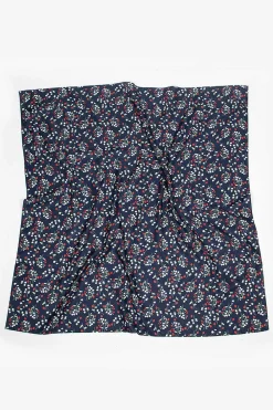 Needles Sateen Floral Scarf Navy| Scarves & Gloves