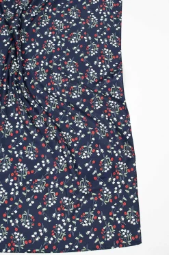 Needles Sateen Floral Scarf Navy| Scarves & Gloves