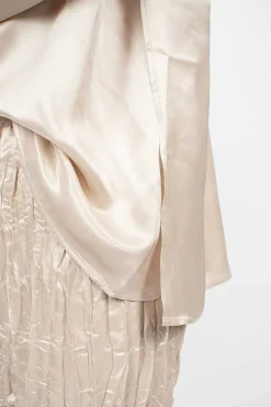 Acne Studios Satin Blouse Pebble Beige| Tops