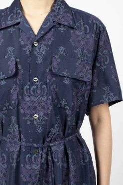 Needles Shirt Dress Floral Navy| Dresses