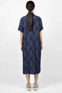 Needles Shirt Dress Floral Navy| Dresses