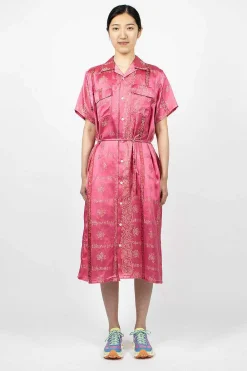Needles Shirt Dress Ornament Pink| Dresses