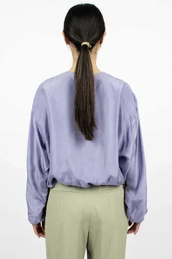 Dries Van Noten Silk Blouse Lavender| Tops