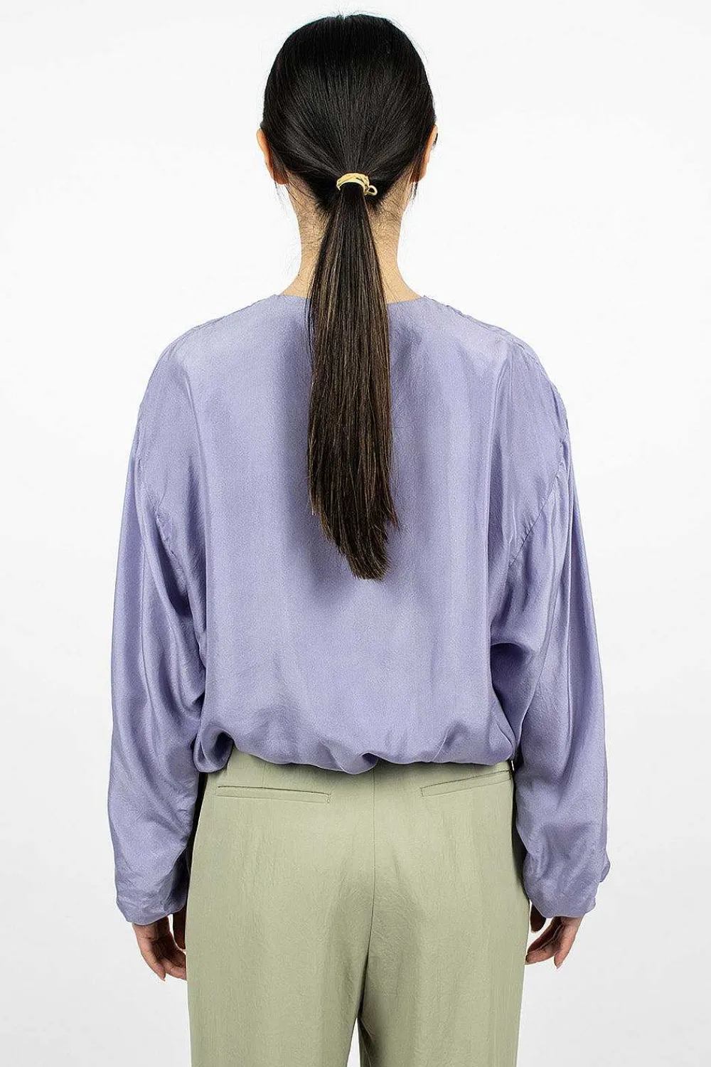 Dries Van Noten Silk Blouse Lavender| Tops