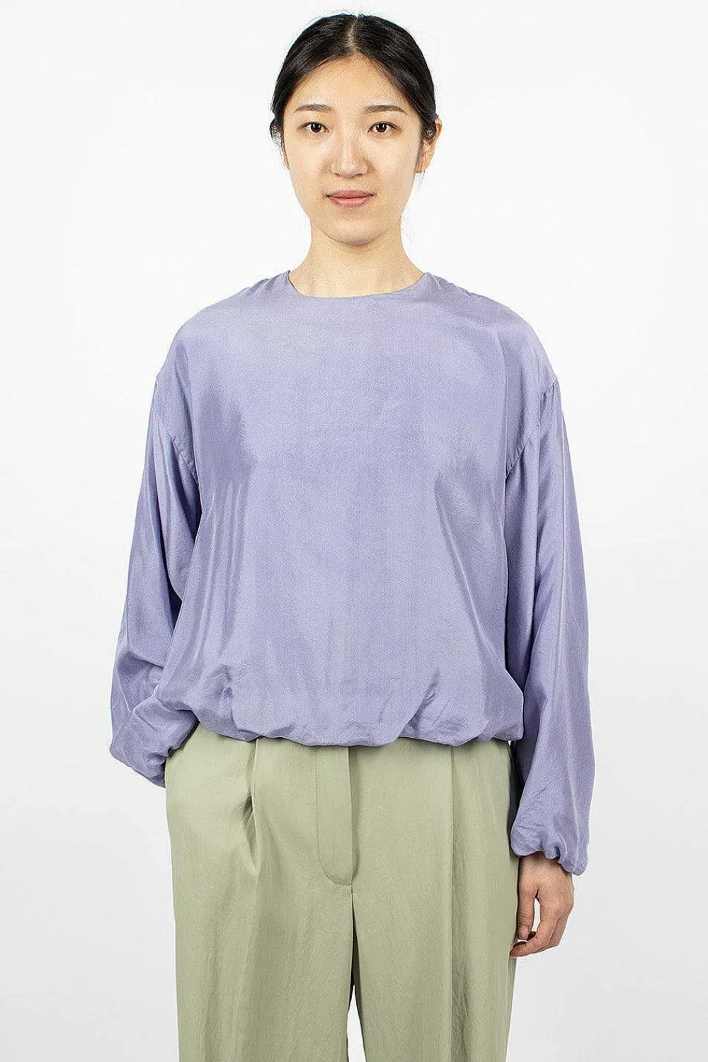 Dries Van Noten Silk Blouse Lavender| Tops
