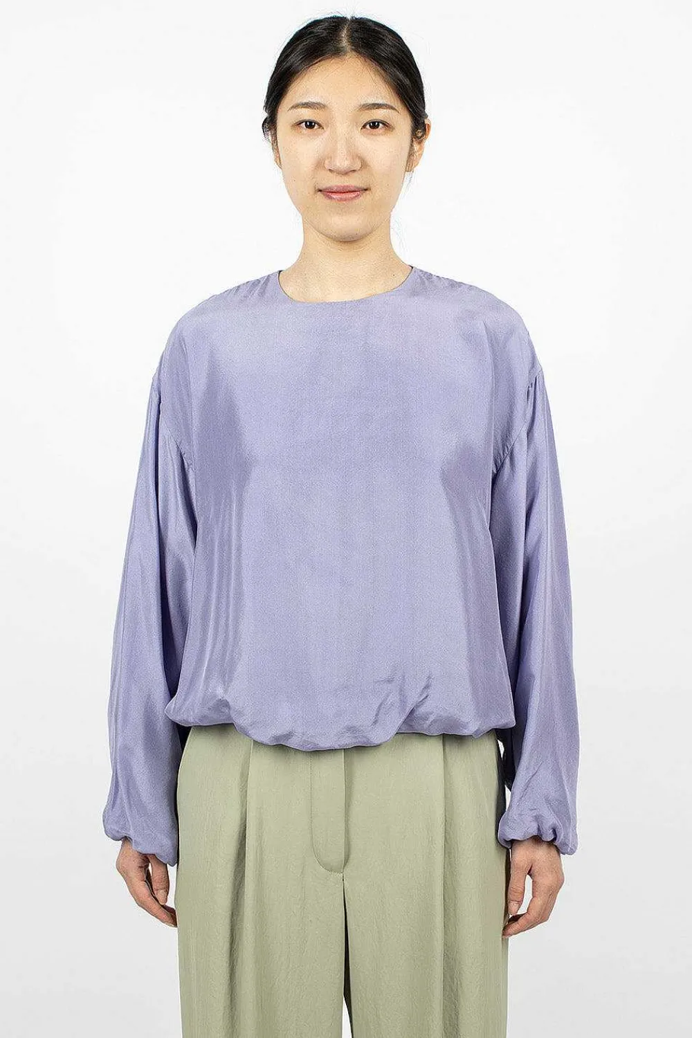 Dries Van Noten Silk Blouse Lavender| Tops