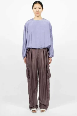 Dries Van Noten Silk Cargo Pants Brown| Trousers