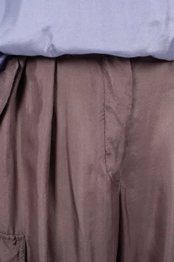 Dries Van Noten Silk Cargo Pants Brown| Trousers