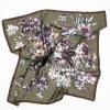 Dries Van Noten Silk Scarf Khaki Floral| Scarves & Gloves