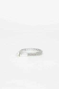 Maria Rudman Silver Embroidered A Bracelet 5| Bracelets