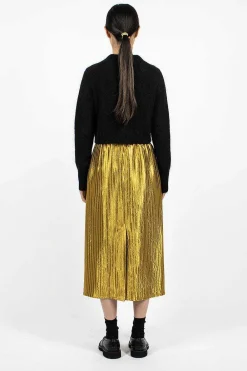 Eleph Simple Skirt Gold| Skirts