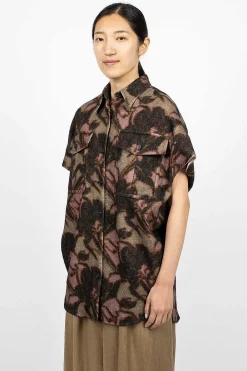 Dries Van Noten Sleeveless Floral Overshirt| Shirts