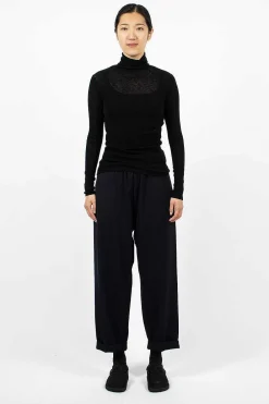 6397 Slim Rib Turtleneck Black| Knitwear