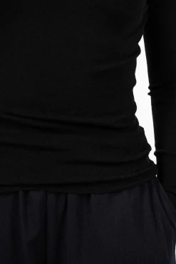 6397 Slim Rib Turtleneck Black| Knitwear