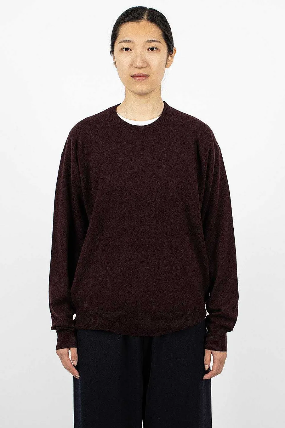 6397 Slouchy Crewneck Chocolate| Knitwear