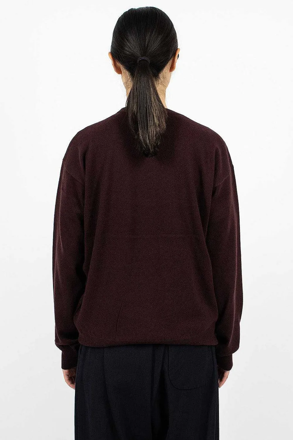 6397 Slouchy Crewneck Chocolate| Knitwear