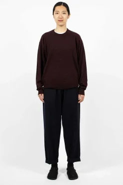 6397 Slouchy Crewneck Chocolate| Knitwear