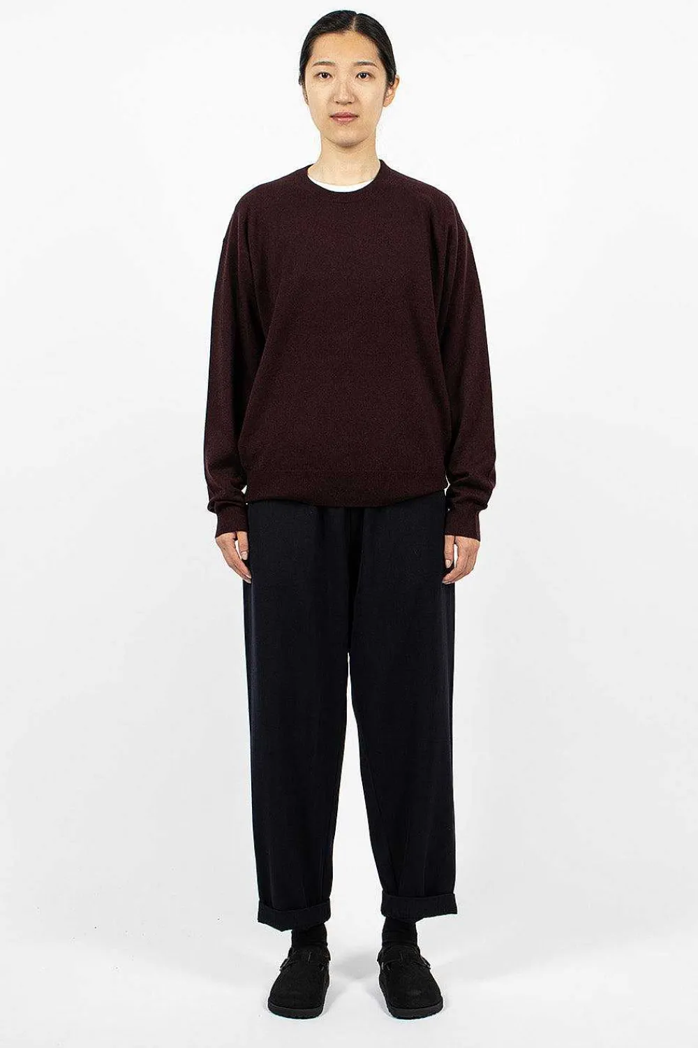 6397 Slouchy Crewneck Chocolate| Knitwear