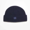 Acne Studios Small Ribbed Beanie Navy| Hats