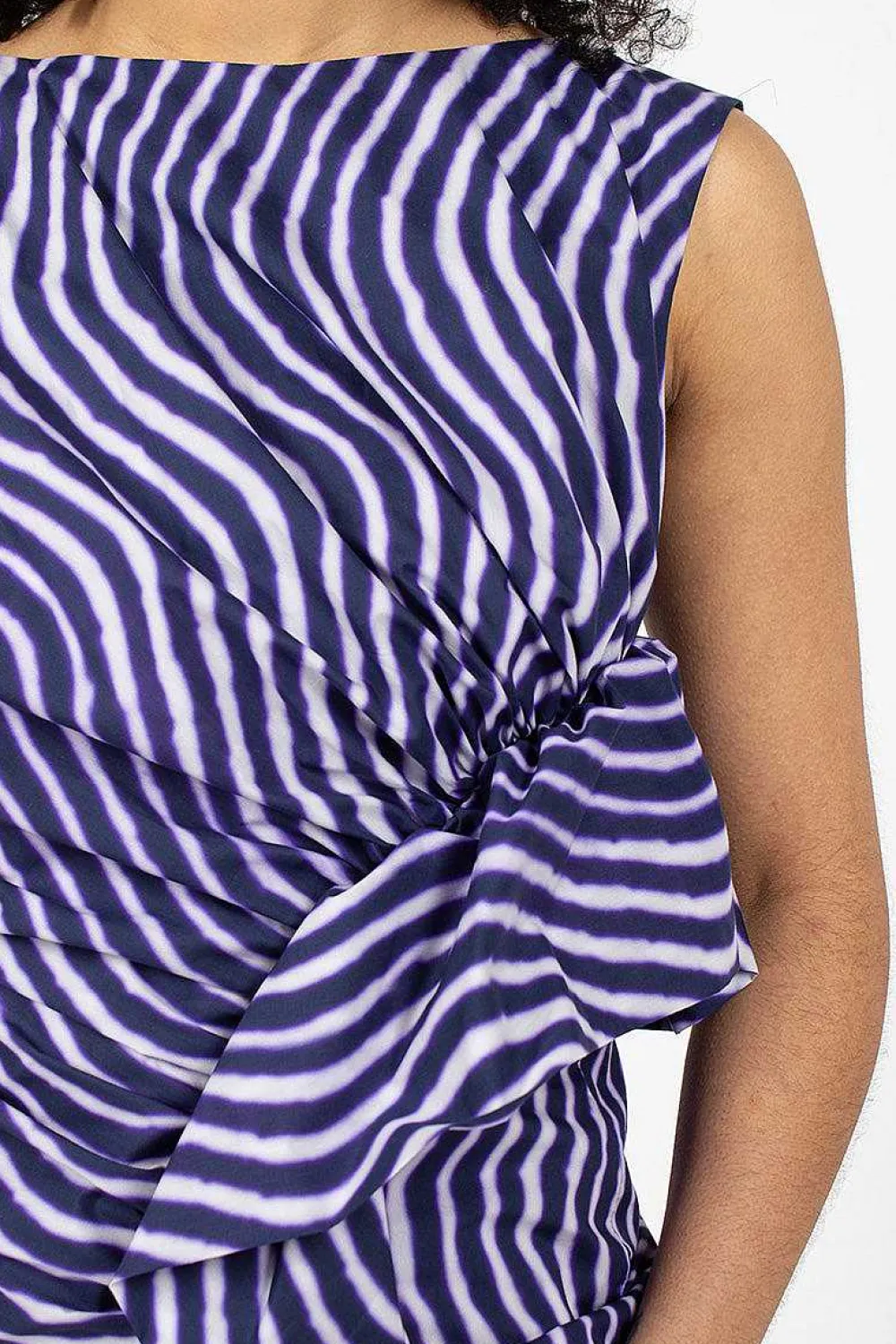 Dries Van Noten Spiral Top Purple Print| Tops