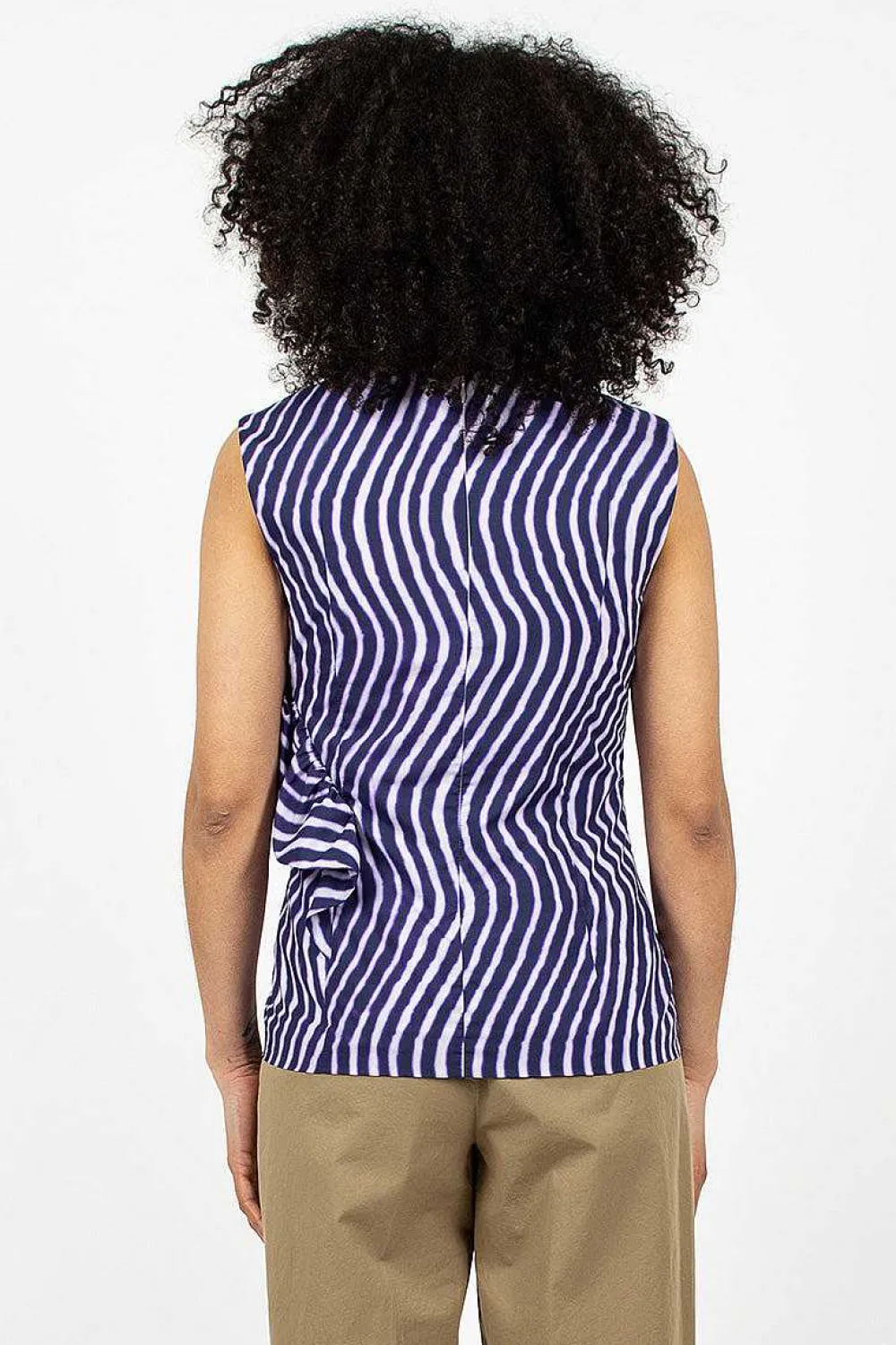 Dries Van Noten Spiral Top Purple Print| Tops