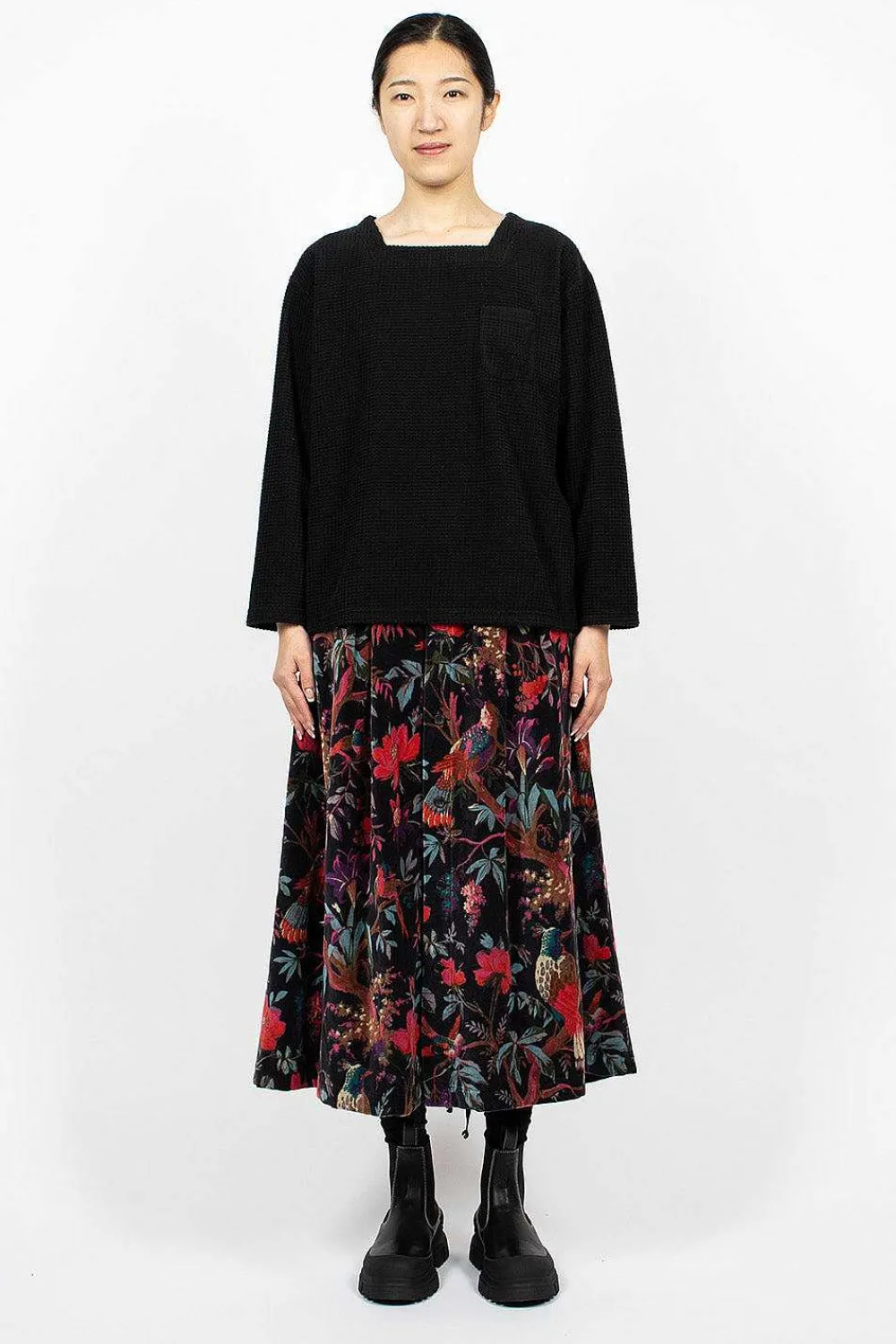 Engineered Garments FWK Square Neck Shirt Black| Tops