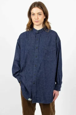 OrSlow Stand Collar Shirt One Wash| Shirts