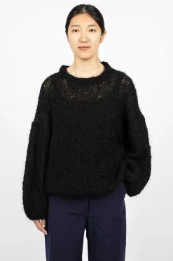 Casey Casey Stitch Crewneck Black| Tops