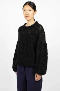 Casey Casey Stitch Crewneck Black| Tops