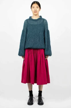 Casey Casey Stitch Crewneck Teal| Tops