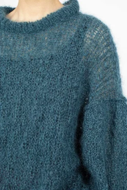 Casey Casey Stitch Crewneck Teal| Tops