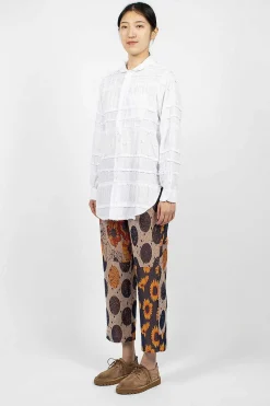 Engineered Garments FWK Stk Sunflower Pant Red/Navy| Trousers
