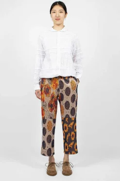 Engineered Garments FWK Stk Sunflower Pant Red/Navy| Trousers