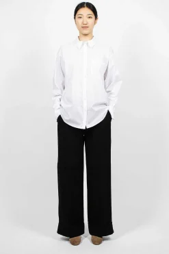 Acne Studios Striped Button-Up Shirt White| Shirts