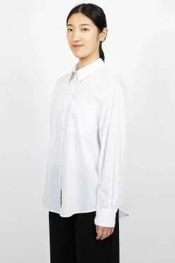 Acne Studios Striped Button-Up Shirt White| Shirts