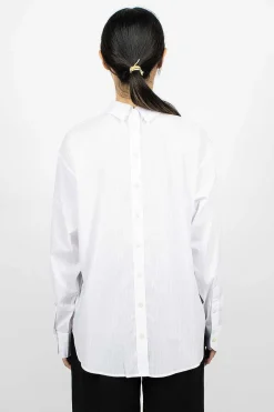 Acne Studios Striped Button-Up Shirt White| Shirts